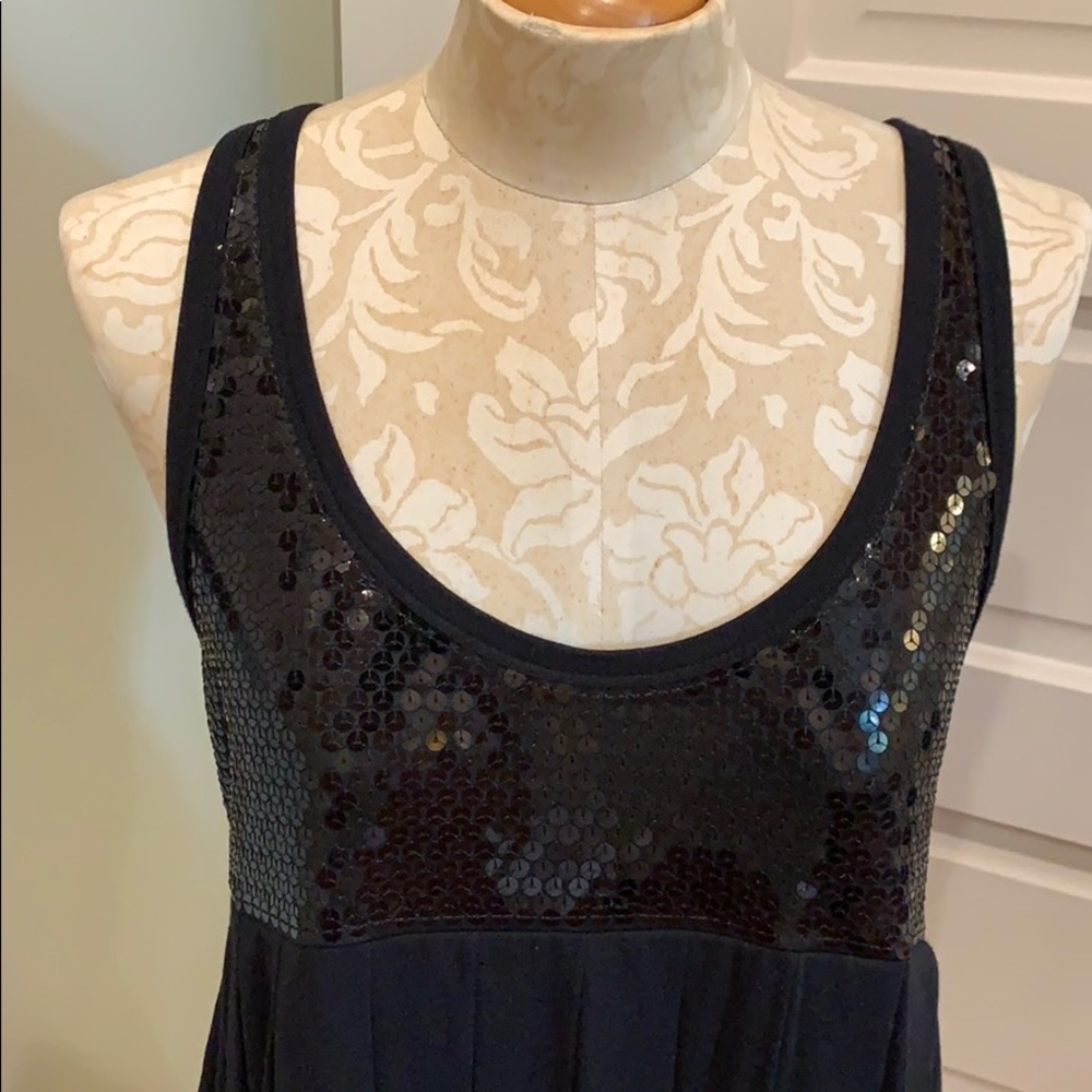 LaRok Black Sequin Party Dress